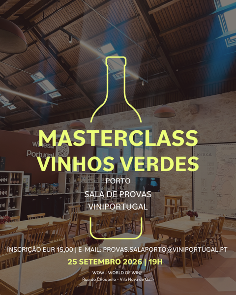 Prova de Vinhos Verdes na Sala de Provas da ViniPortugal no Porto